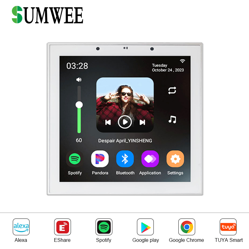 Audio Music For Background - Smart Home Touch Screen 4 Inch