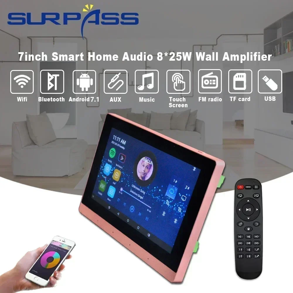 7inch WiFi In Wall Amplifier T - Audio Music For Background ulasan dan harga