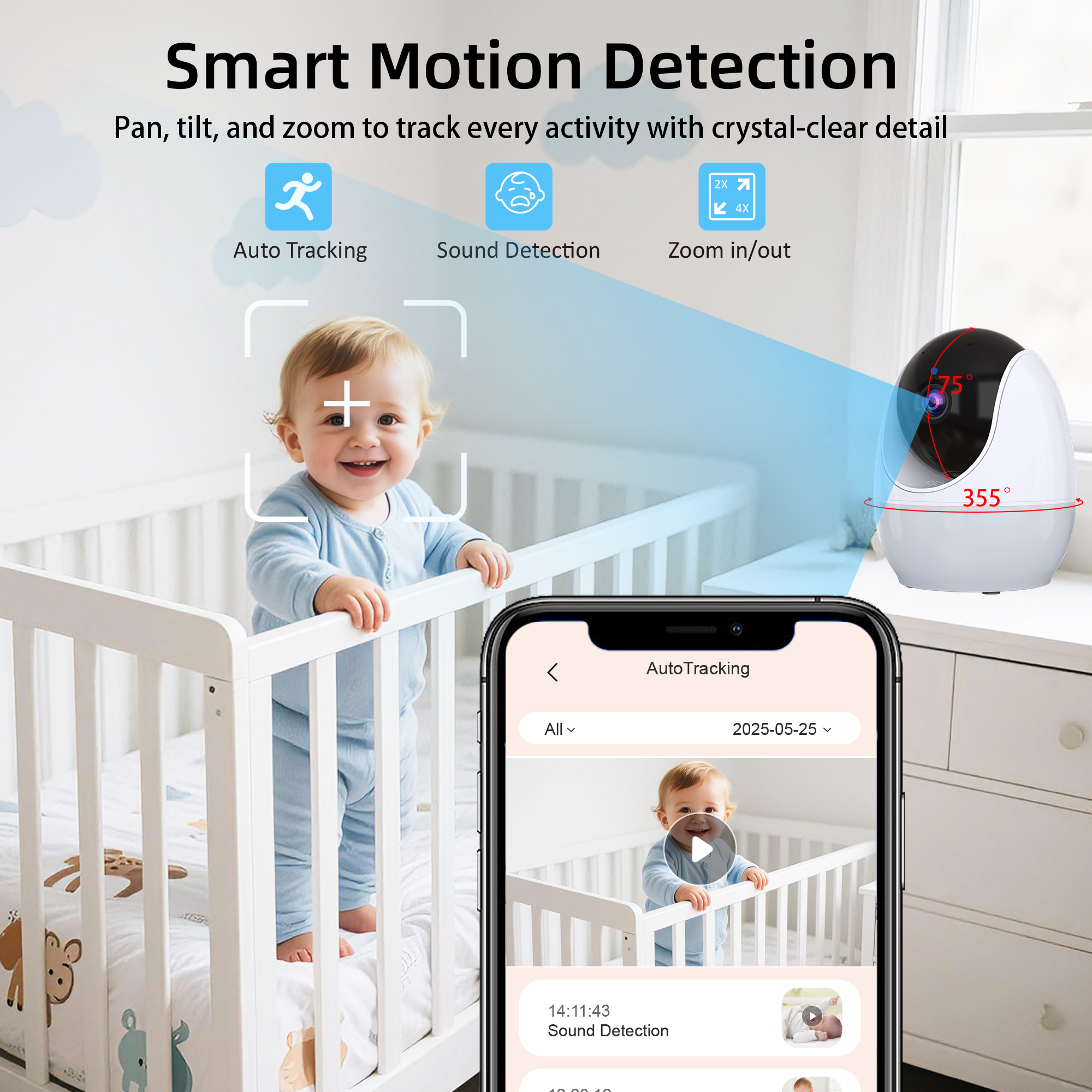 4.3 Inch Display Baby Monitor  - Audio Music Track ulasan dan harga