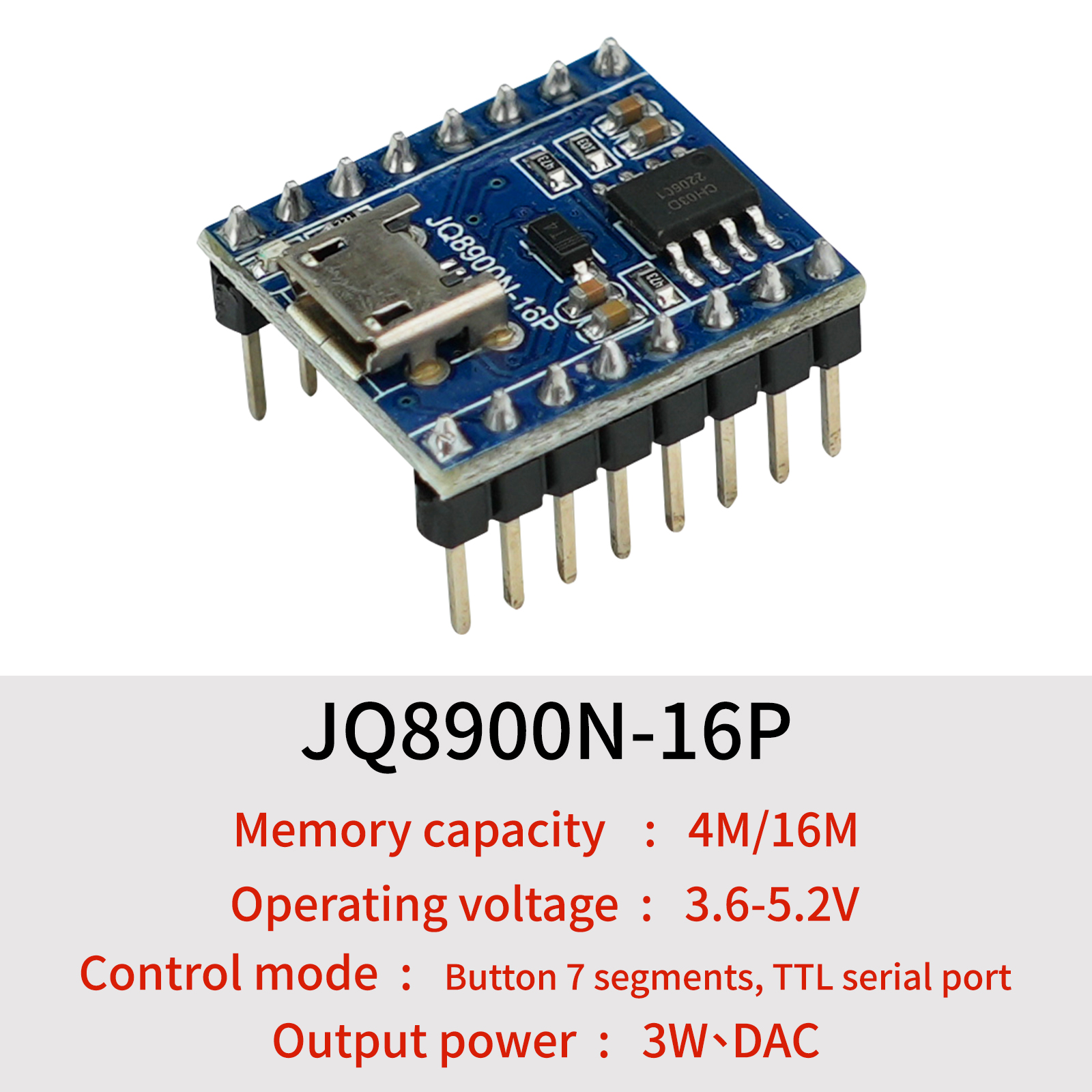 Voice Playback Module, JQ8900N - Download Audio Music Player ulasan dan harga