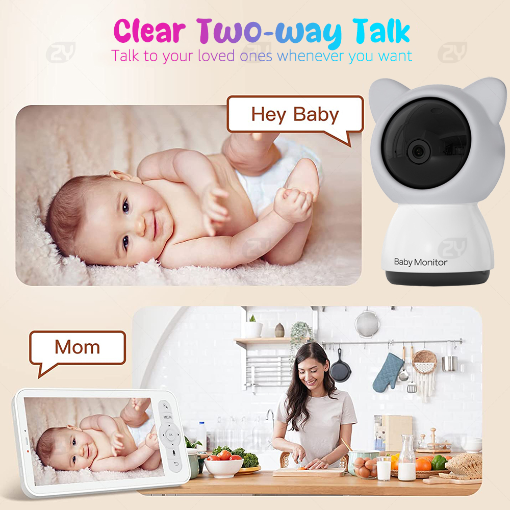 2K/3MP 5-inch Wireless Baby Mo - Audio Music Track ulasan dan harga
