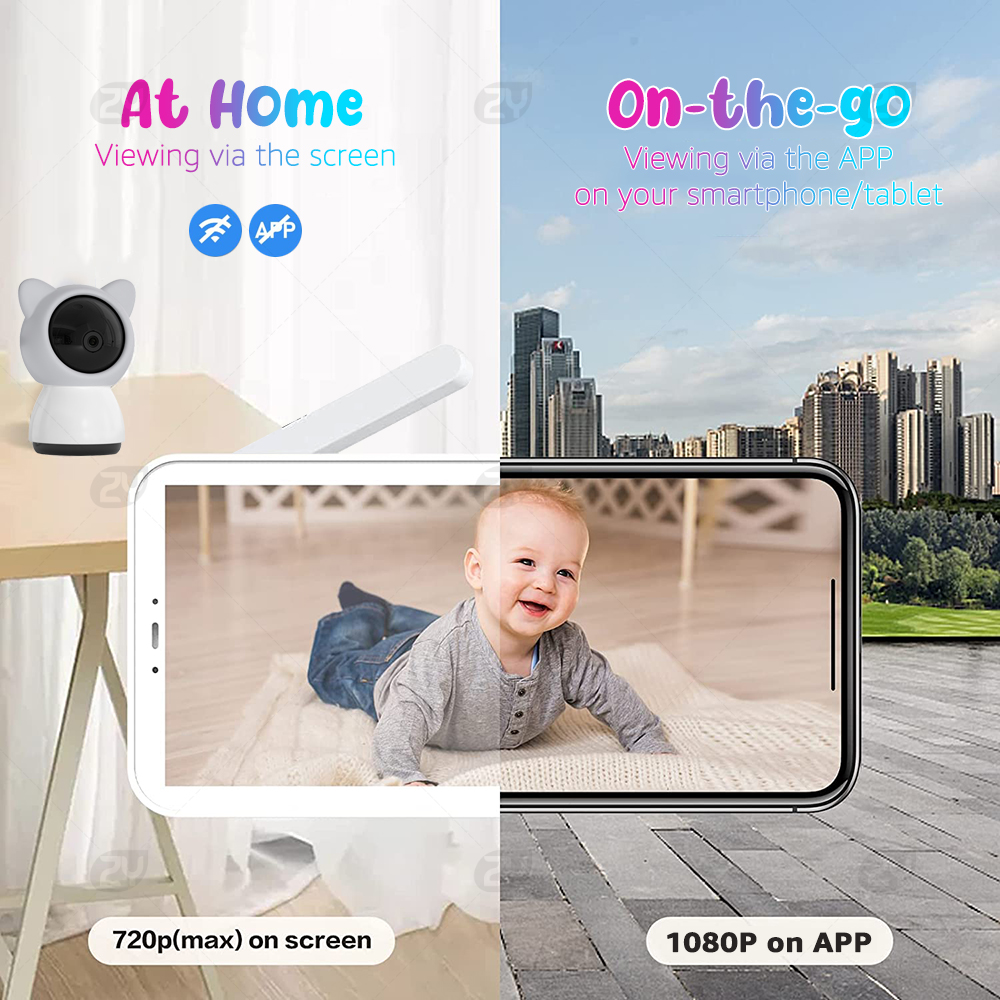 2K/3MP 5-inch Wireless Baby Mo - Audio Music Track ulasan dan harga