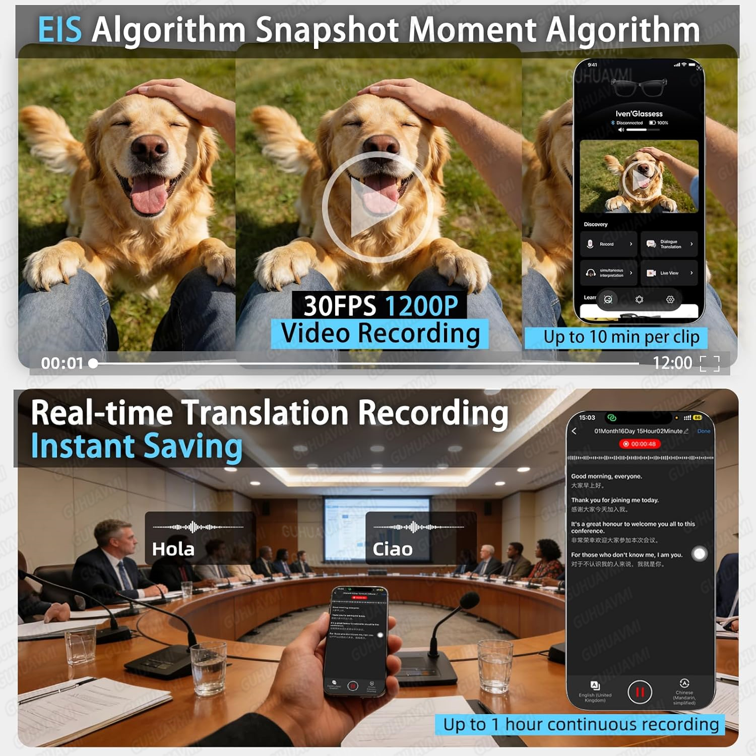 New Smart AI Glasses with 800W - Audio Music For Video ulasan dan harga