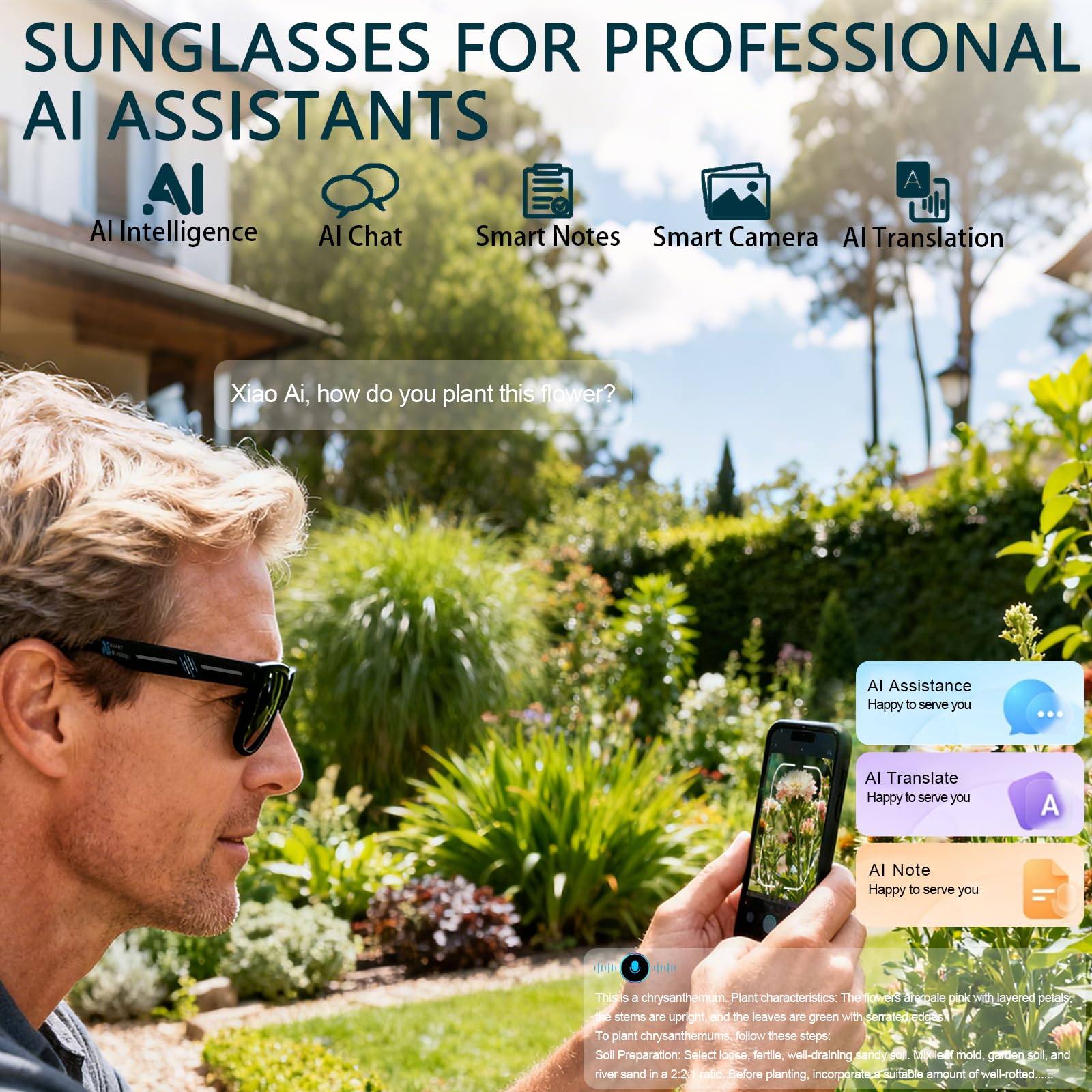 Black Smart Ai Glasses for Men - Audio Music For Video ulasan dan harga