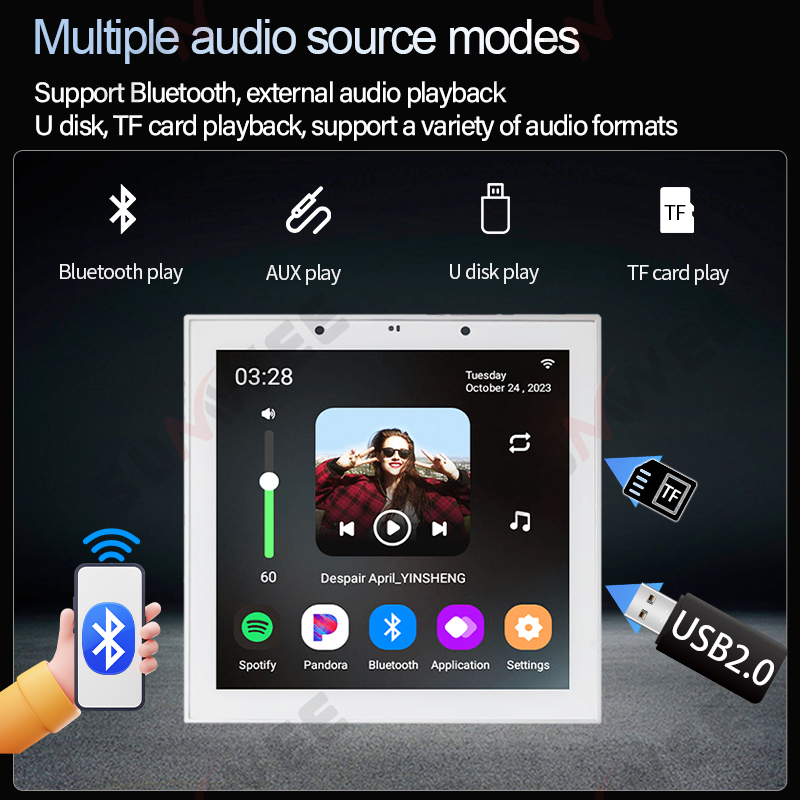 Smart Home Touch Screen 4 Inch - Audio Music For Background ulasan dan harga