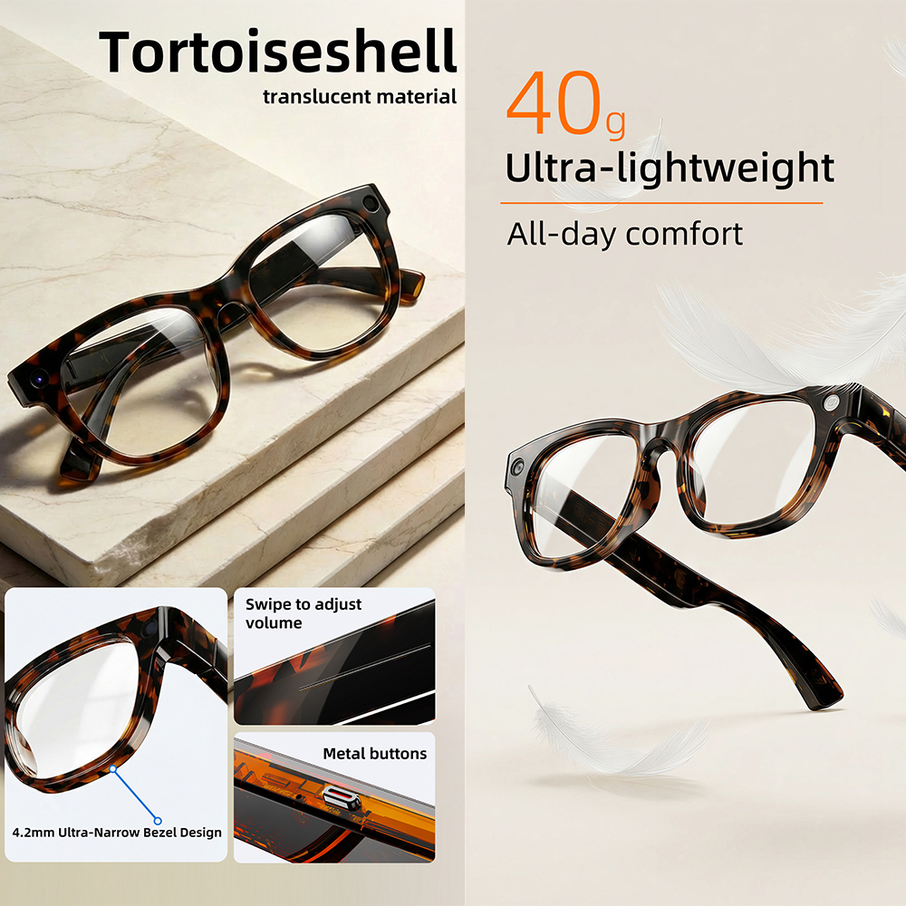 G600 Pro AI Smart Glasses 13MP - Audio Music For Video ulasan dan harga