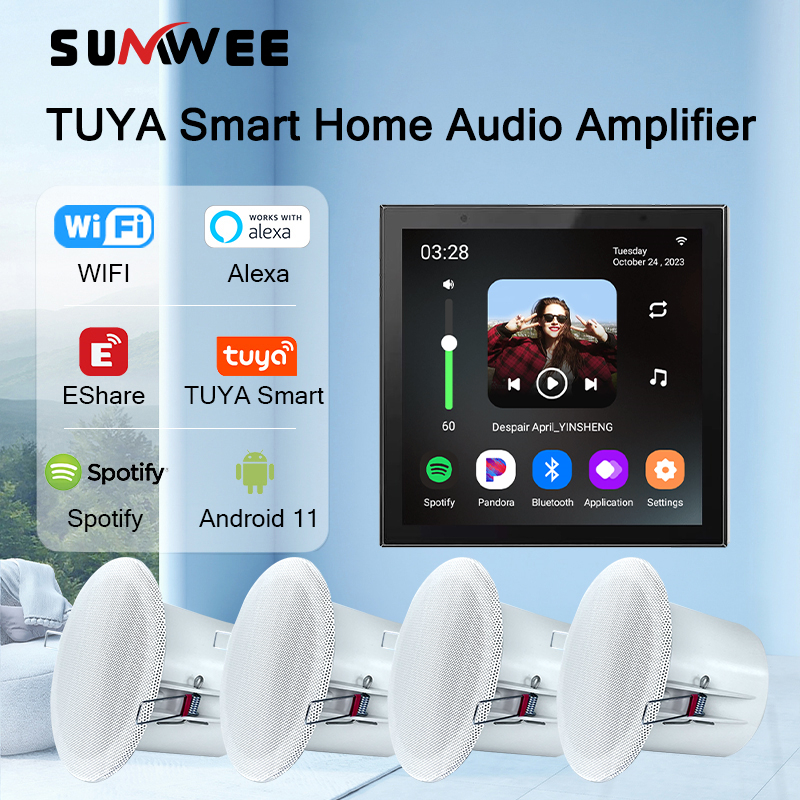 TUYA Smart Home 4 Inch Android - Audio Music For Background ulasan dan harga
