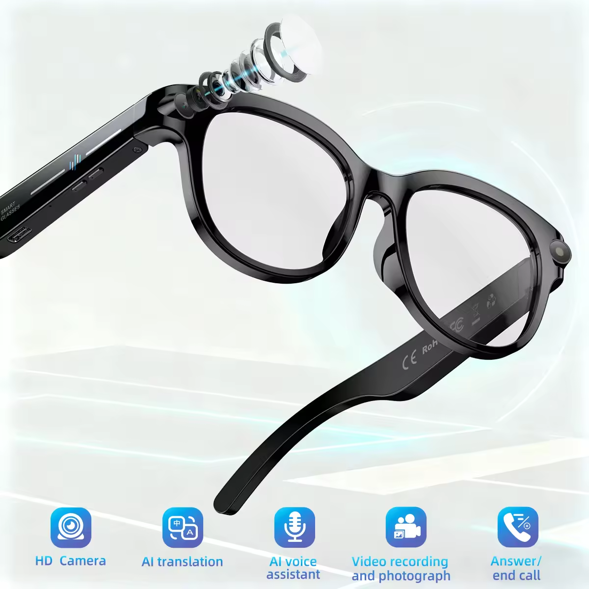 2026 New AI Smart Glasses with - Audio Music For Video ulasan dan harga