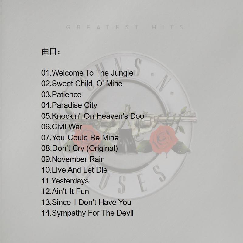 Guns N' Roses Greatest Hits 1C - Audio Music Cover ulasan dan harga