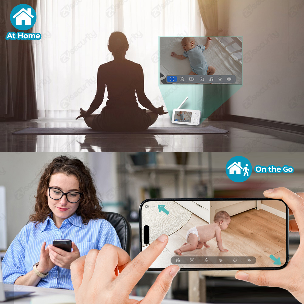 2K WiFi Baby Monitor with App, - Audio Music Track ulasan dan harga