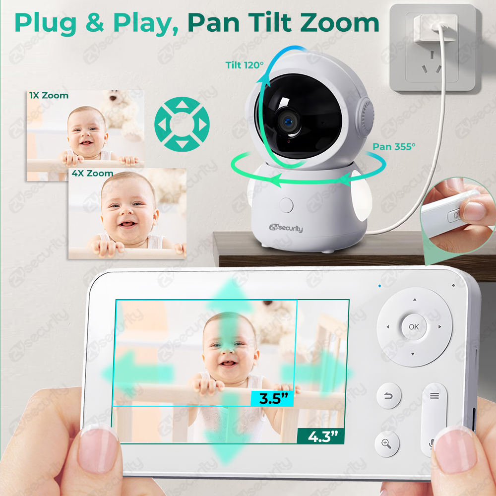 2K WiFi Baby Monitor with App, - Audio Music Track ulasan dan harga