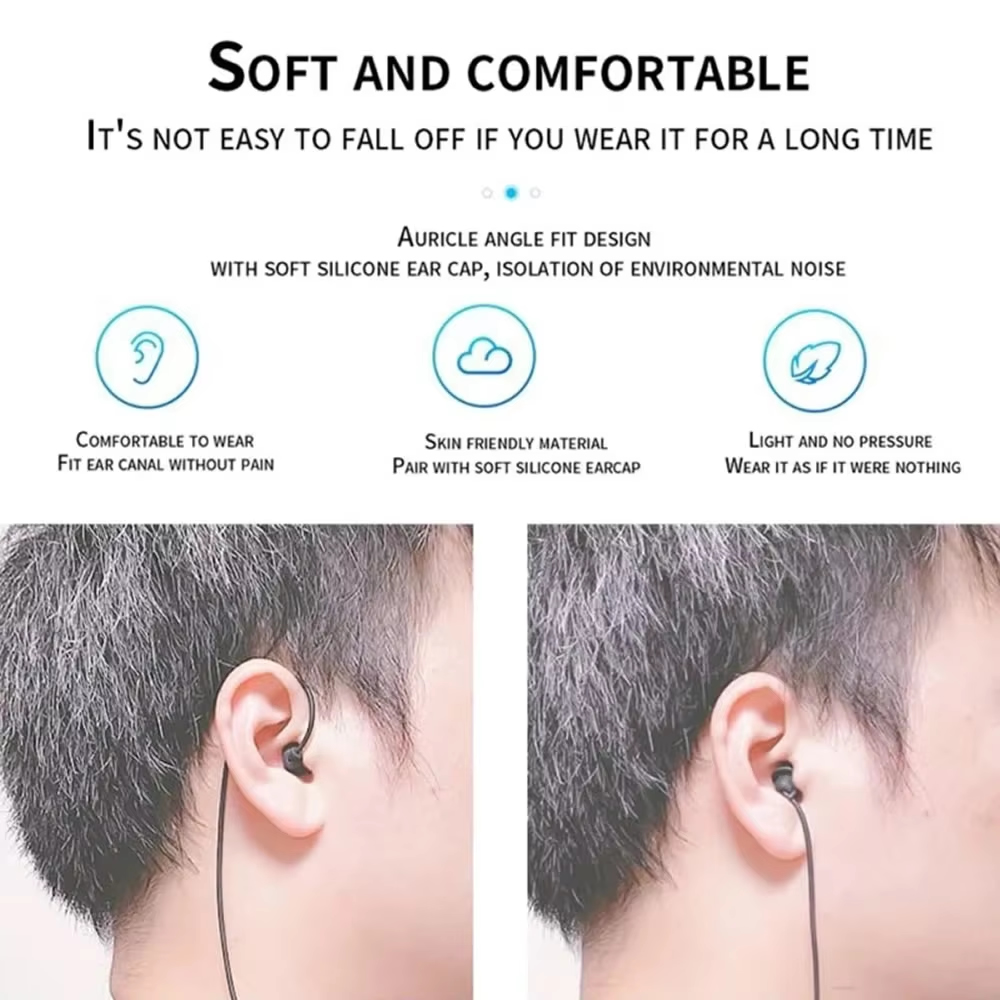3.5mm Short Wired Headphones S - Audio Music Mp3 Free ulasan dan harga