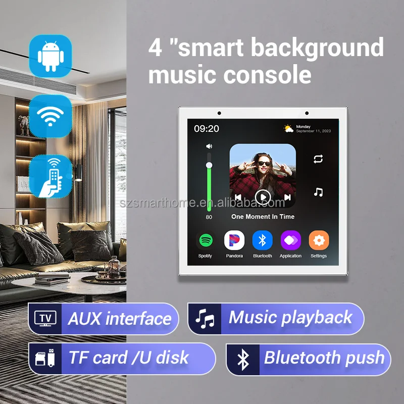 4-Inch Smart Home Background M - Audio Music For Background ulasan dan harga