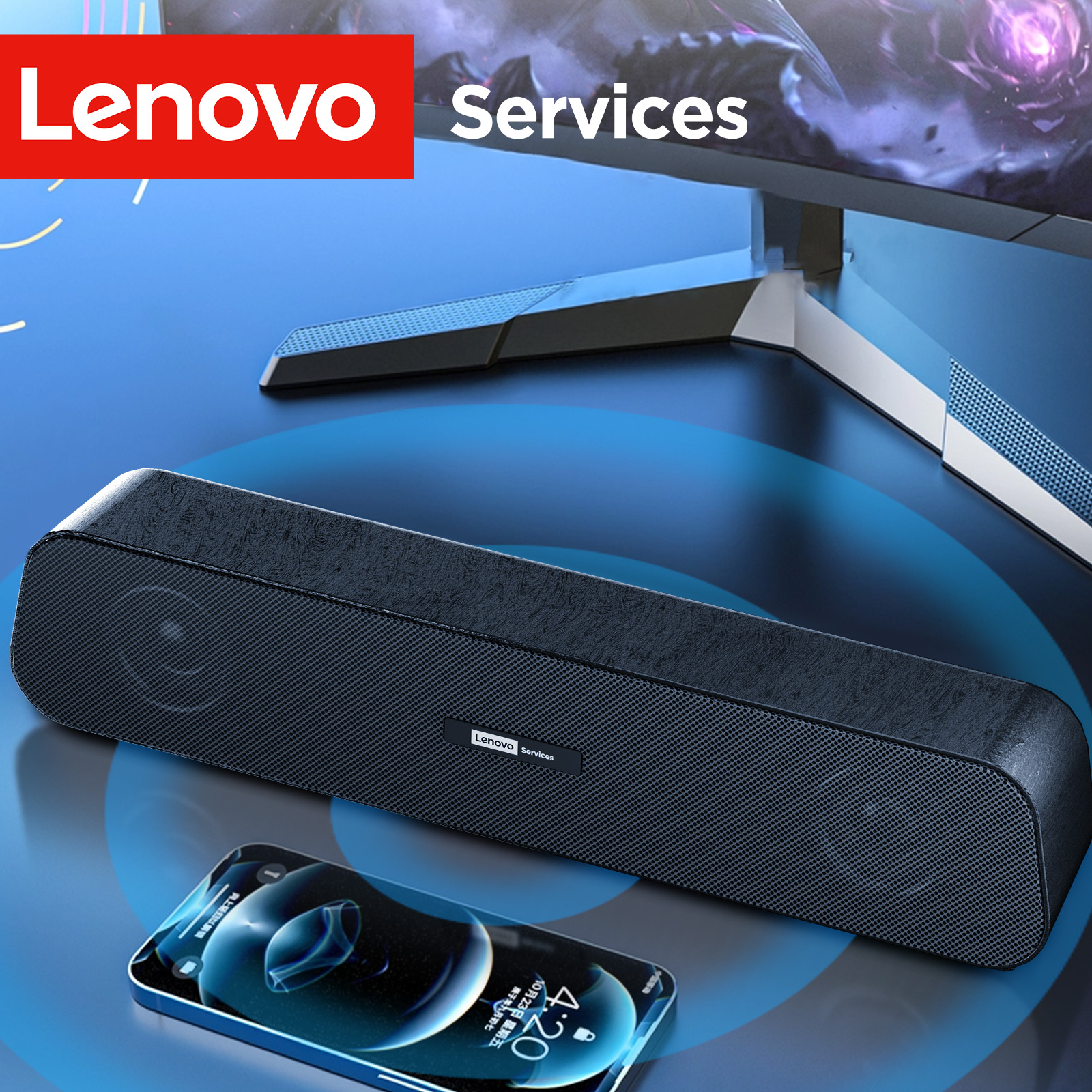 Lenovo USB Stereo Desktop Spea - Audio Music Player Pc ulasan dan harga