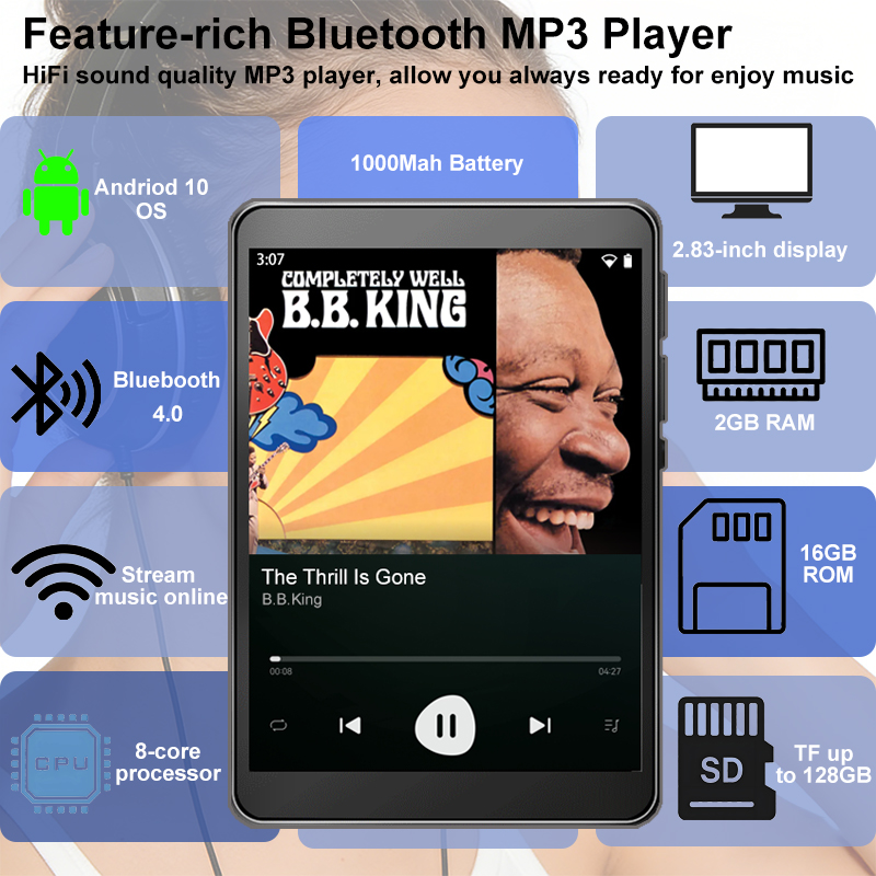 WiFi MP3 Player Andriod 10 Spo - Download Audio Music Player ulasan dan harga